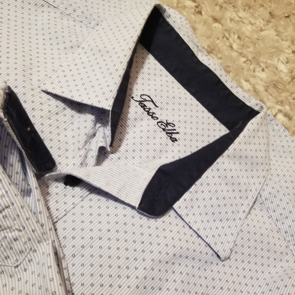 Mens Dress Button Up ◇ Blue Shirt